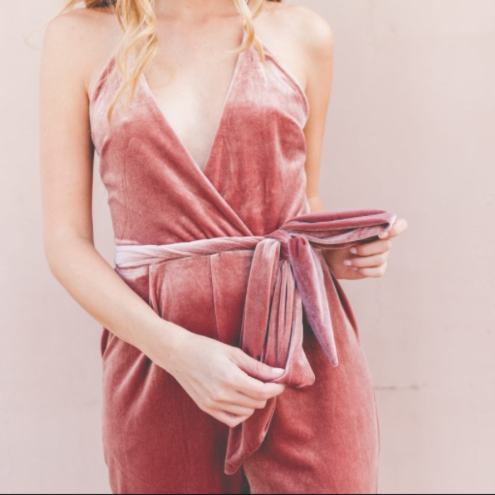 EXPRESS VELVET JUMPSUIT